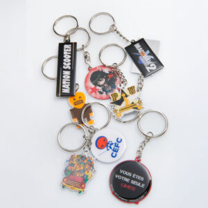 Porte clés aluminium quadri